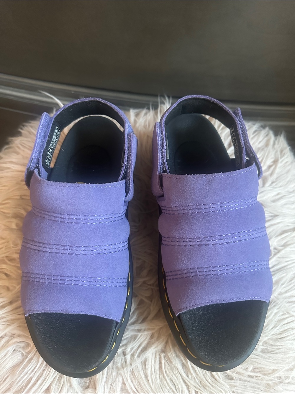 Dr. Martens Purple Sandals with Back Strap